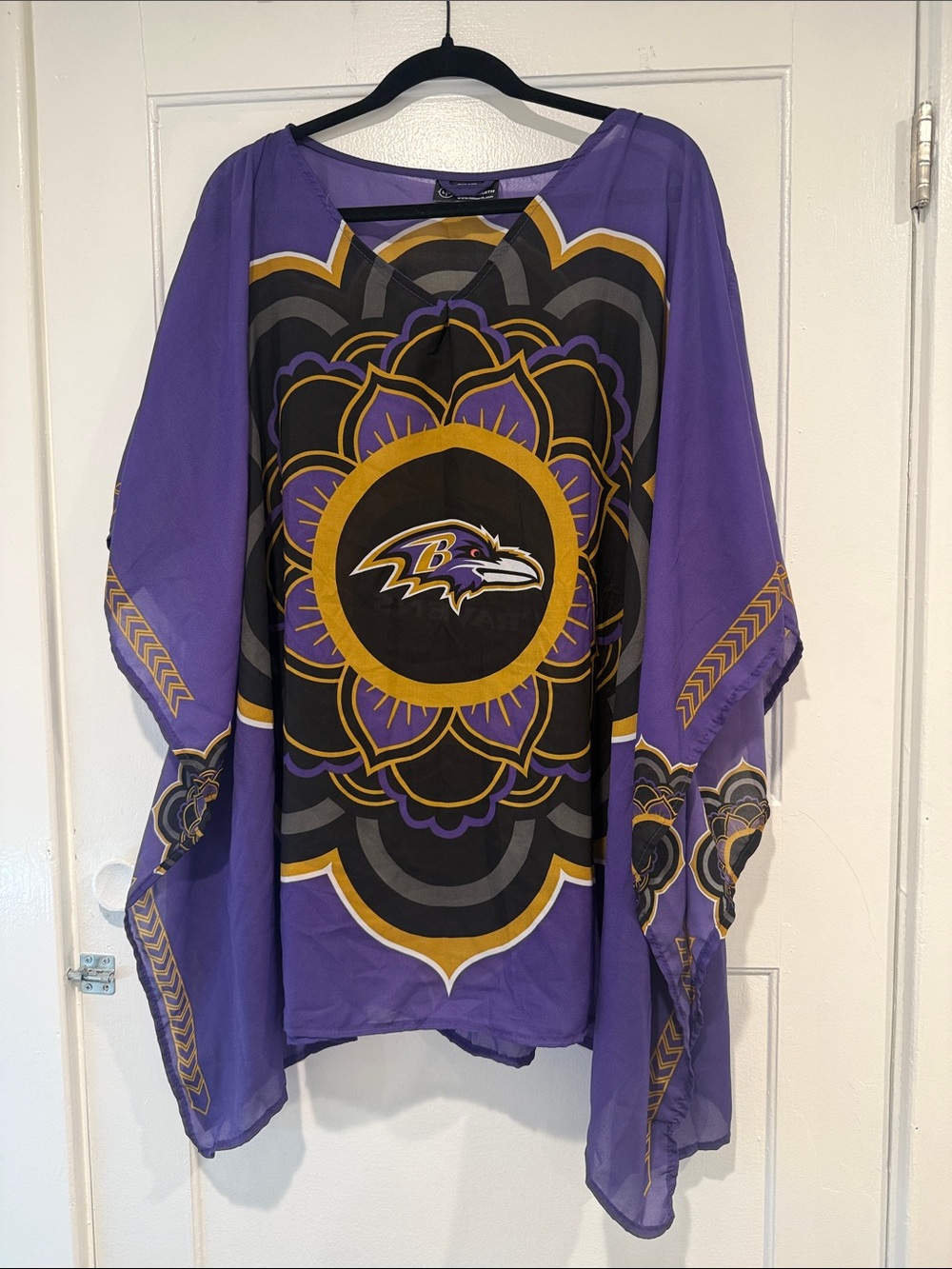 Baltimore Ravens Purple Sheer Poncho Top